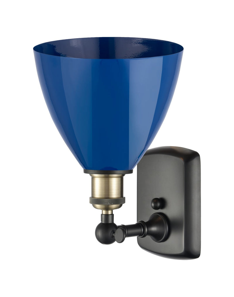Innovations 516-1W-BAB-MBD-75-BL One Light Wall Sconce, Black Antique Brass