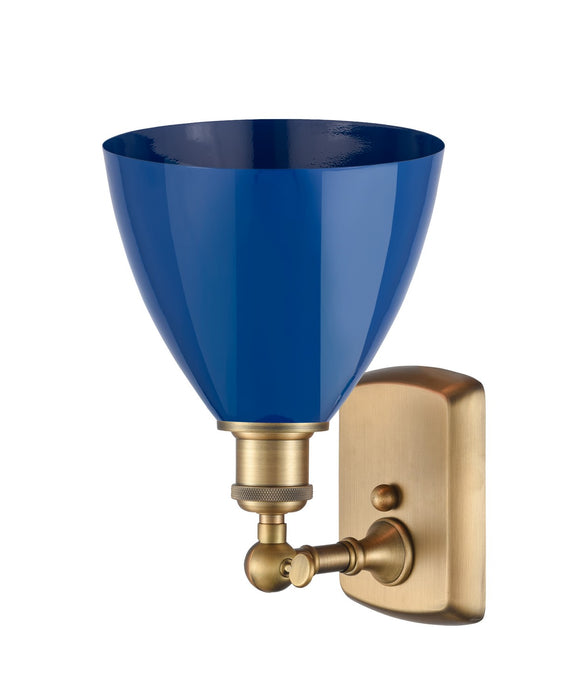 Innovations 516-1W-BB-MBD-75-BL One Light Wall Sconce, Brushed Brass