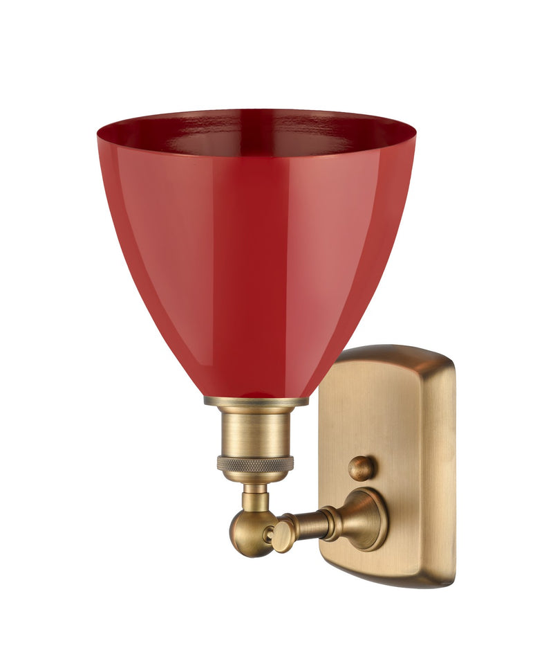 Innovations 516-1W-BB-MBD-75-RD One Light Wall Sconce, Brushed Brass