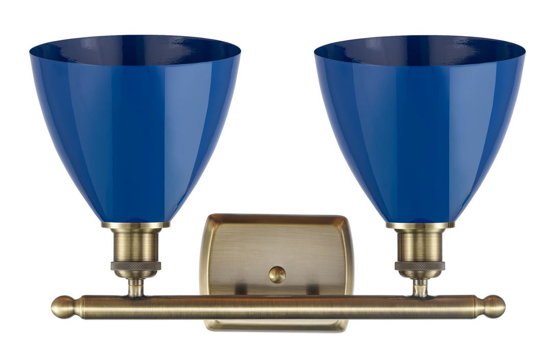 Innovations 516-2W-AB-MBD-75-BL Two Light Bath Vanity, Antique Brass