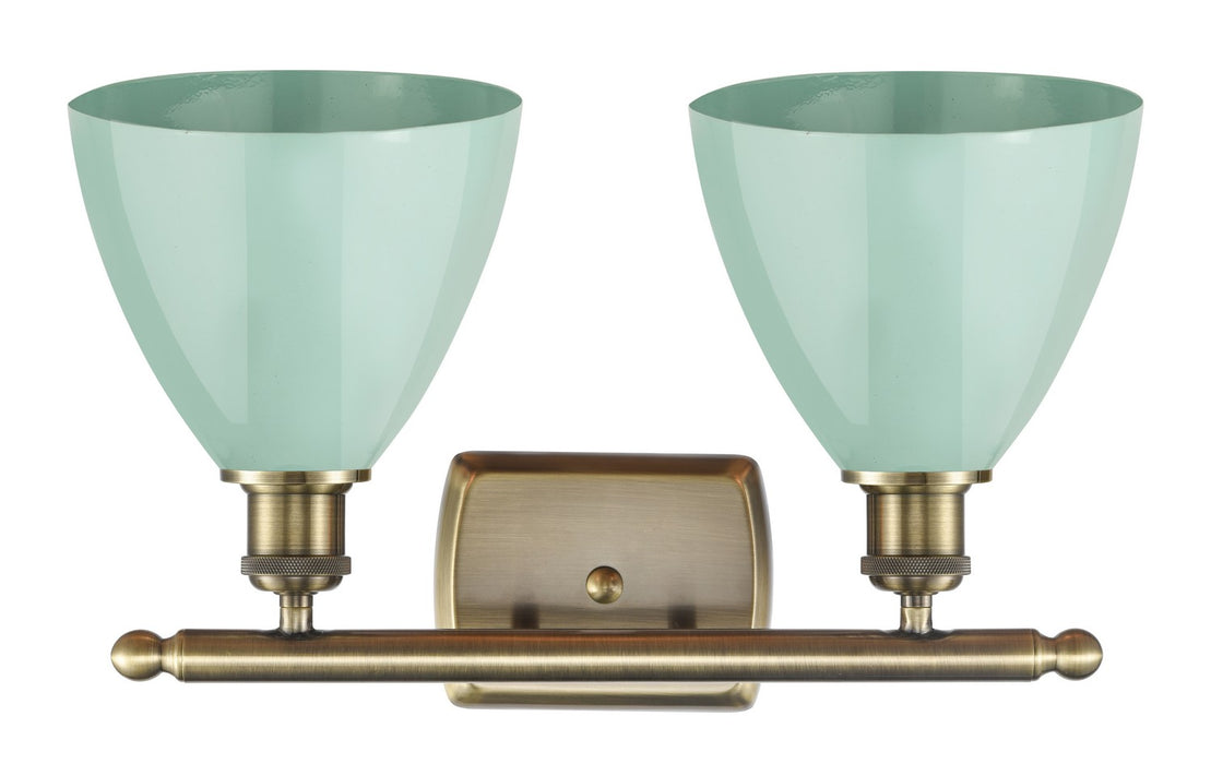 Innovations 516-2W-AB-MBD-75-SF Two Light Bath Vanity, Antique Brass