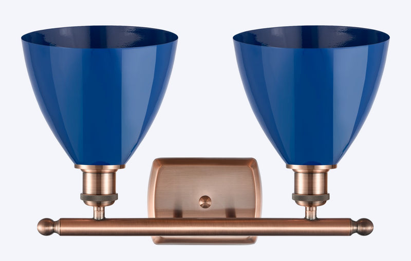 Innovations 516-2W-AC-MBD-75-BL Two Light Bath Vanity, Antique Copper