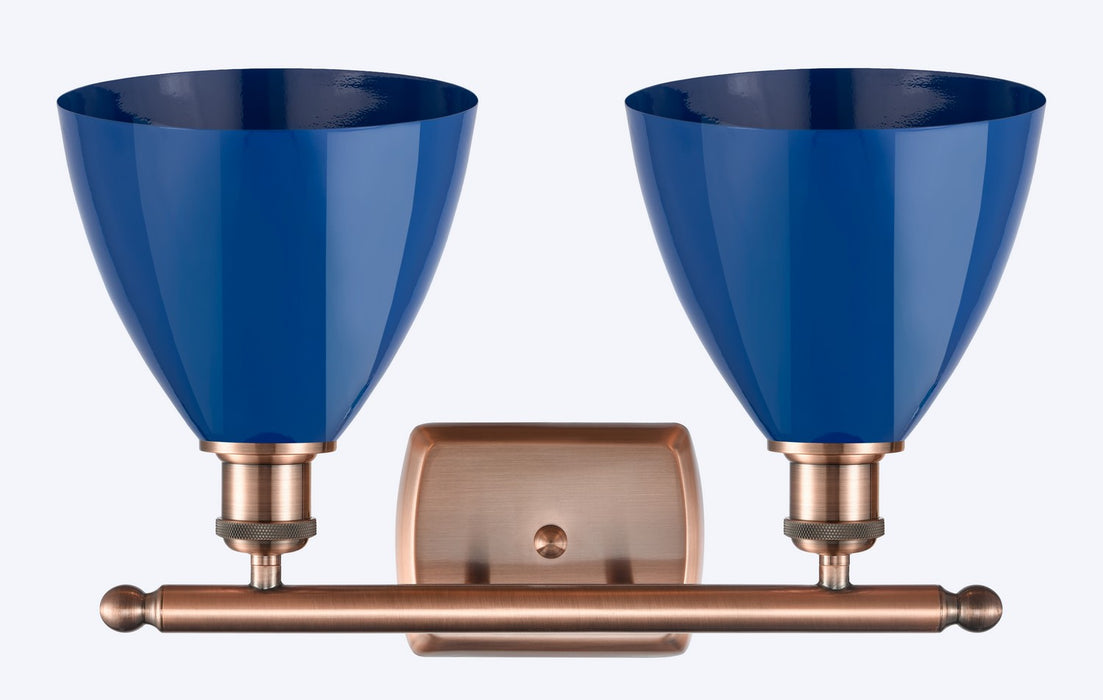 Innovations 516-2W-AC-MBD-75-BL Two Light Bath Vanity, Antique Copper