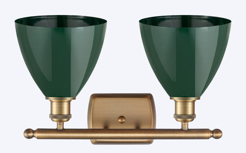 Innovations 516-2W-BB-MBD-75-GR Two Light Bath Vanity, Brushed Brass