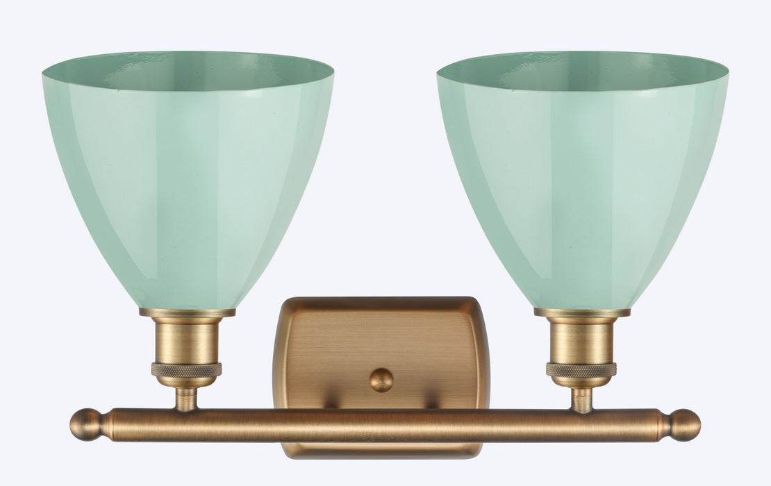 Innovations 516-2W-BB-MBD-75-SF Two Light Bath Vanity, Brushed Brass