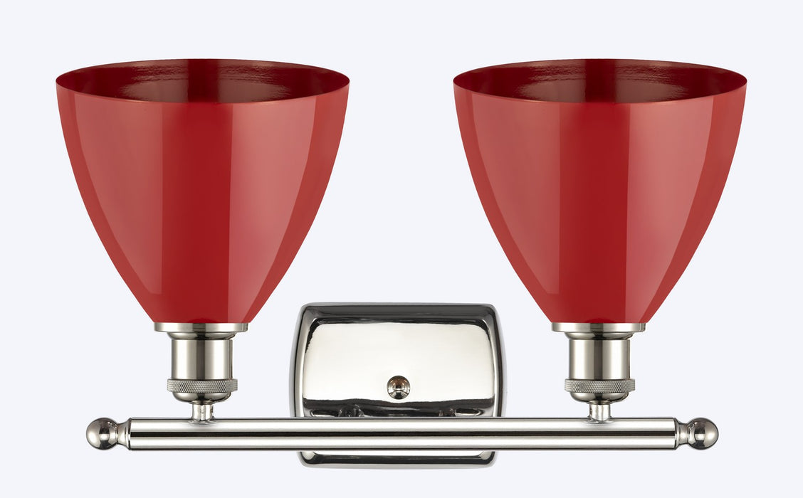 Innovations 516-2W-PN-MBD-75-RD Two Light Bath Vanity, Polished Nickel