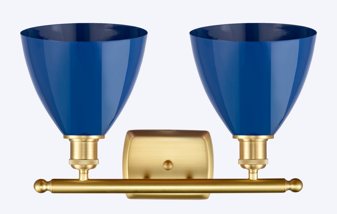 Innovations 516-2W-SG-MBD-75-BL Two Light Bath Vanity, Satin Gold