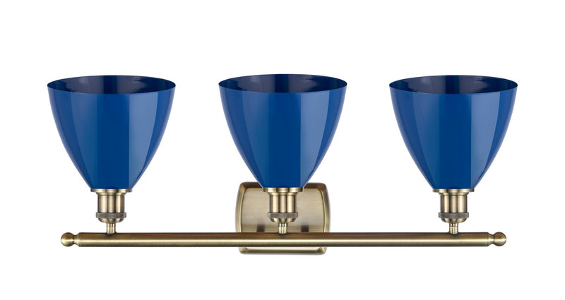 Innovations 516-3W-AB-MBD-75-BL Three Light Bath Vanity, Antique Brass
