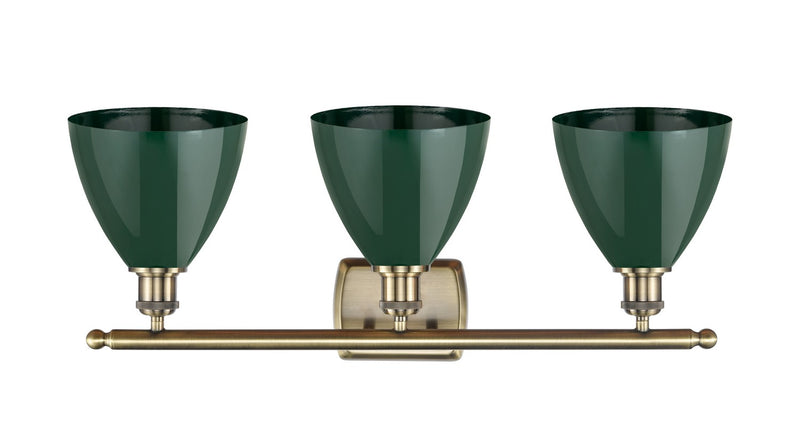 Innovations 516-3W-AB-MBD-75-GR Three Light Bath Vanity, Antique Brass