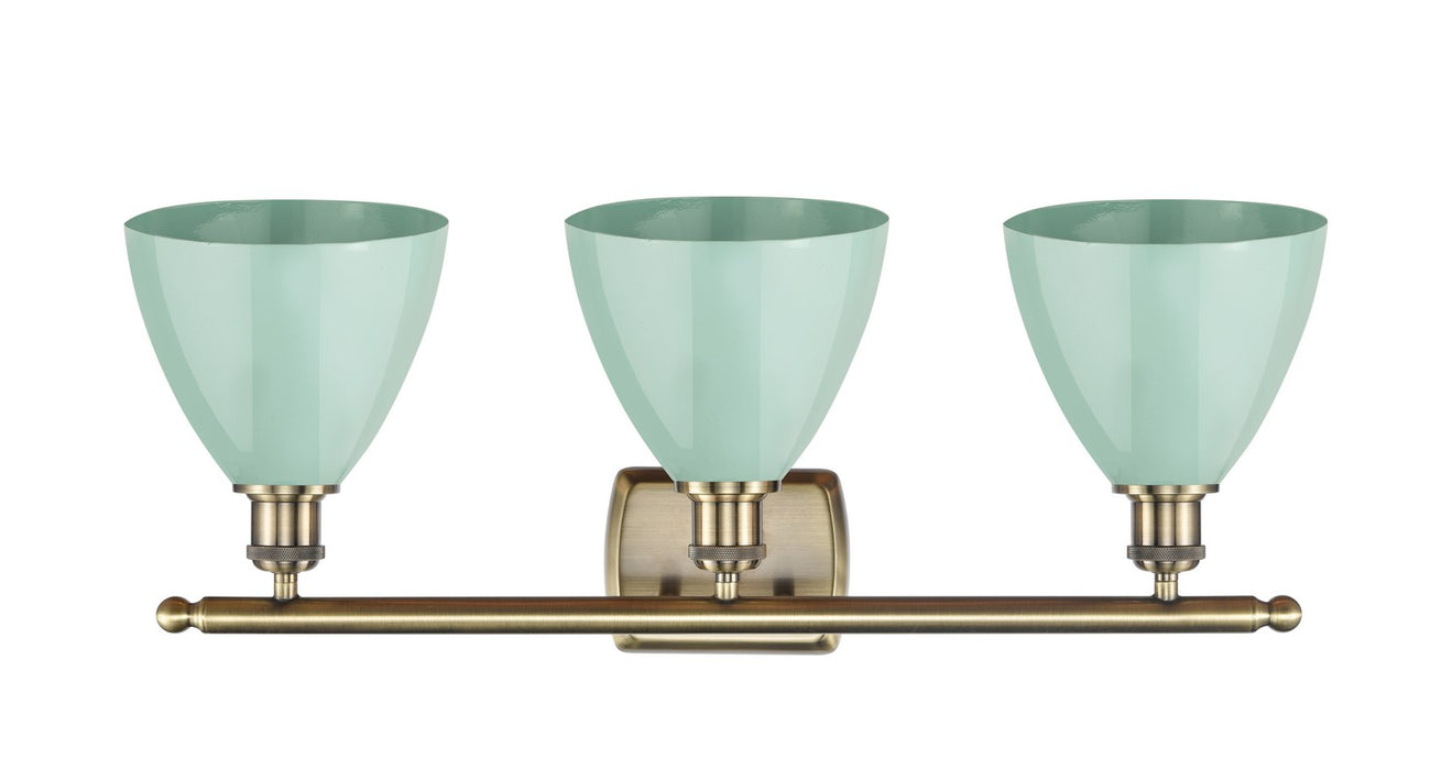 Innovations 516-3W-AB-MBD-75-SF Three Light Bath Vanity, Antique Brass