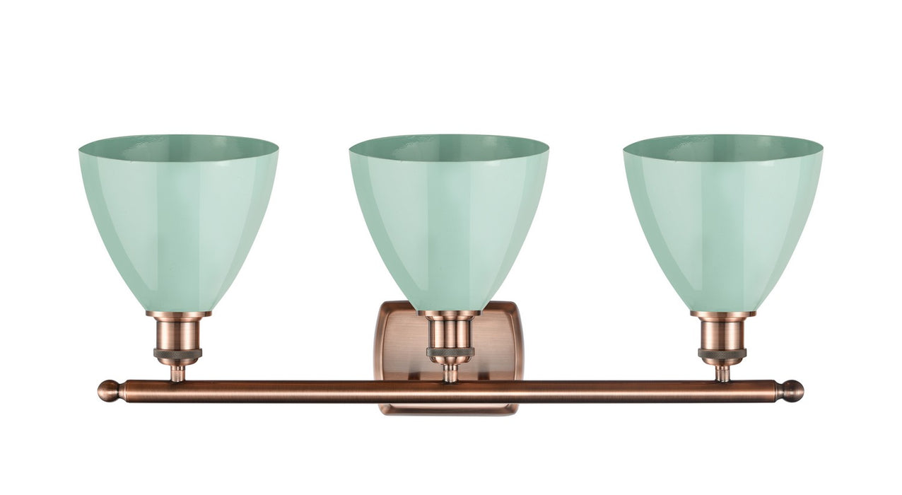 Innovations 516-3W-AC-MBD-75-SF Three Light Bath Vanity, Antique Copper