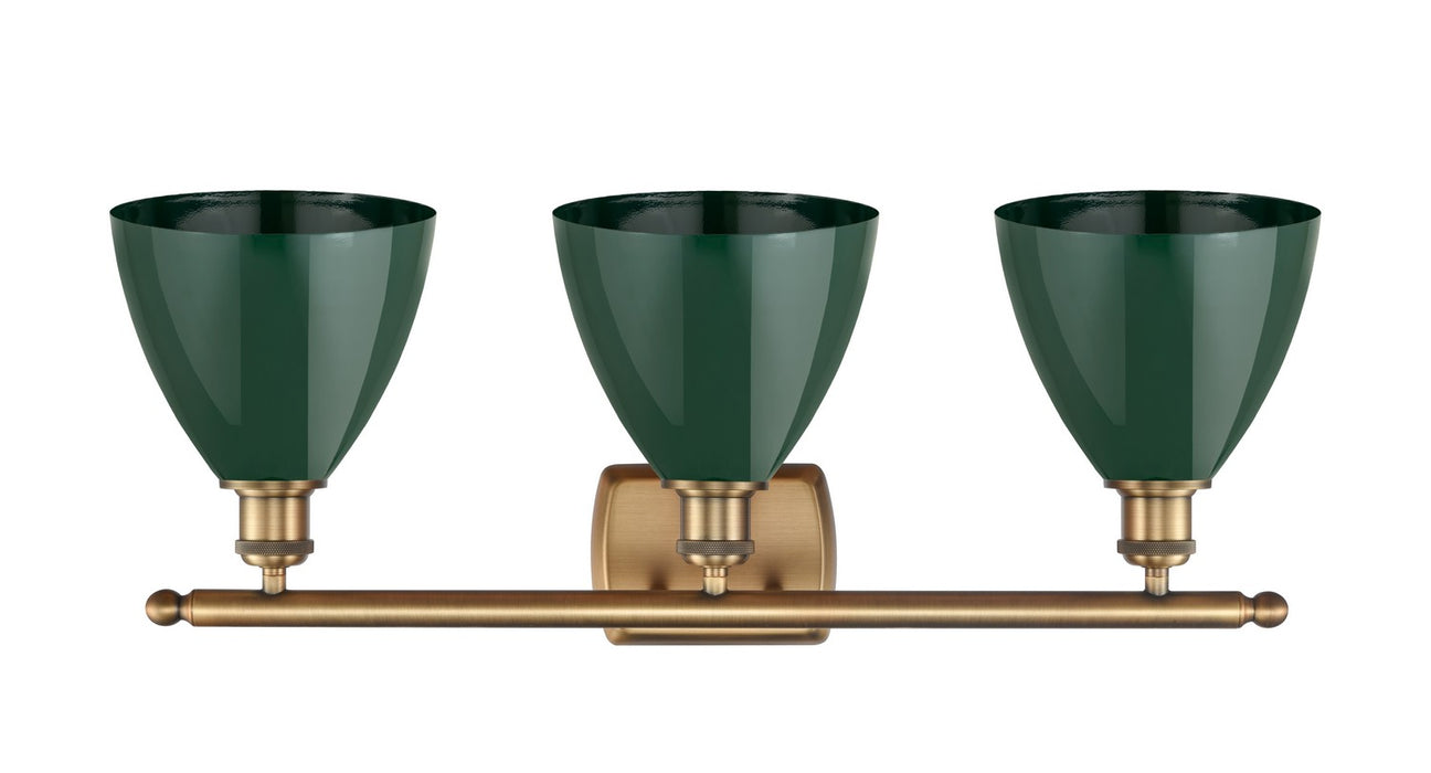 Innovations 516-3W-BB-MBD-75-GR Three Light Bath Vanity, Brushed Brass