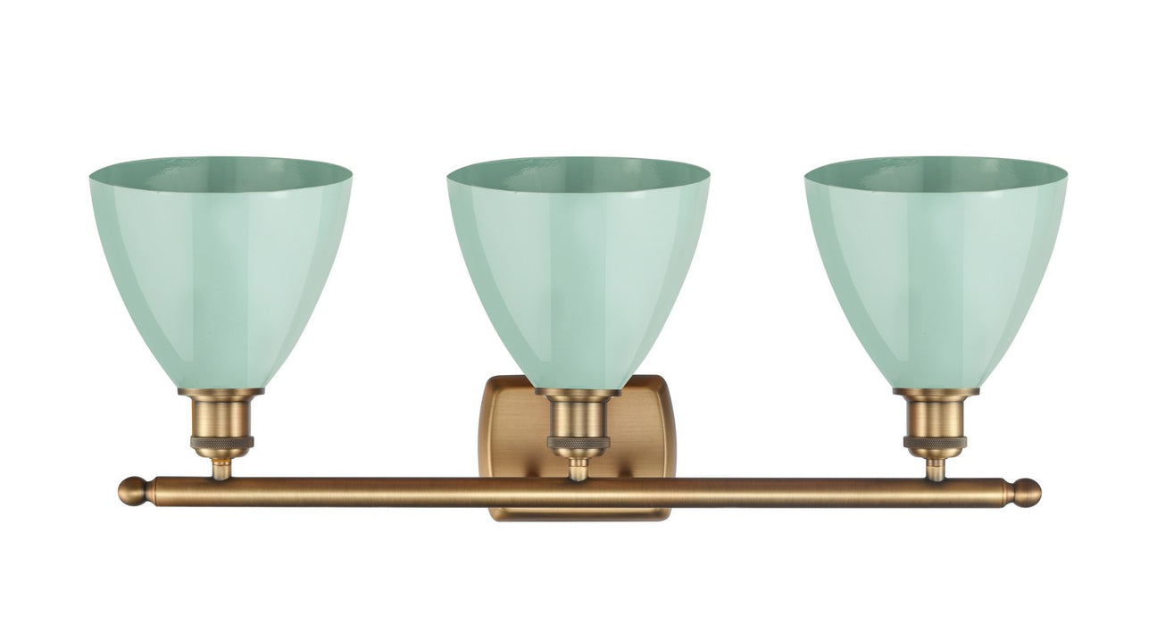 Innovations 516-3W-BB-MBD-75-SF Three Light Bath Vanity, Brushed Brass