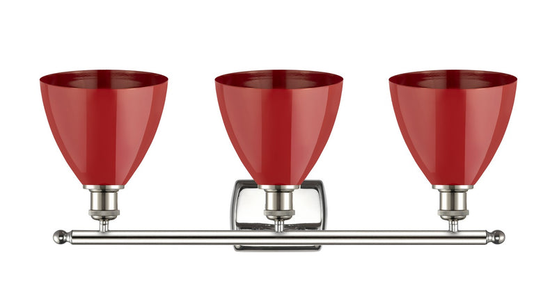 Innovations 516-3W-PN-MBD-75-RD Three Light Bath Vanity, Polished Nickel
