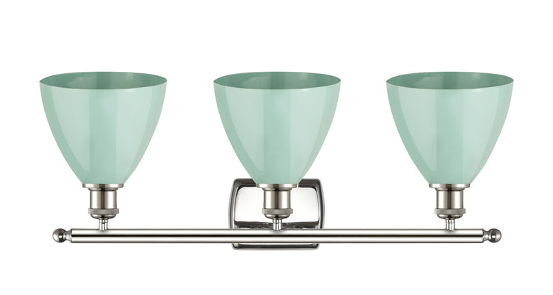 Innovations 516-3W-PN-MBD-75-SF Three Light Bath Vanity, Polished Nickel