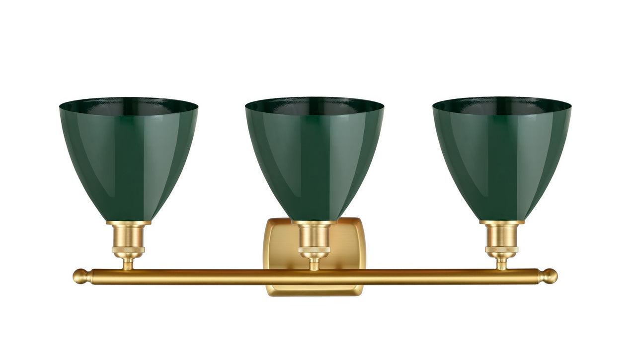 Innovations 516-3W-SG-MBD-75-GR Three Light Bath Vanity, Satin Gold