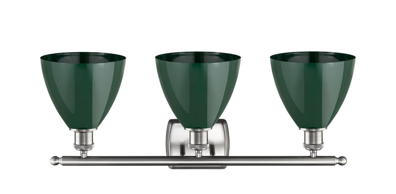 Innovations 516-3W-SN-MBD-75-GR Three Light Bath Vanity, Brushed Satin Nickel