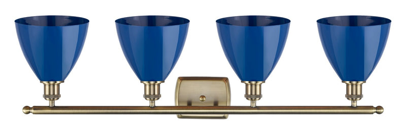 Innovations 516-4W-AB-MBD-75-BL Four Light Bath Vanity, Antique Brass