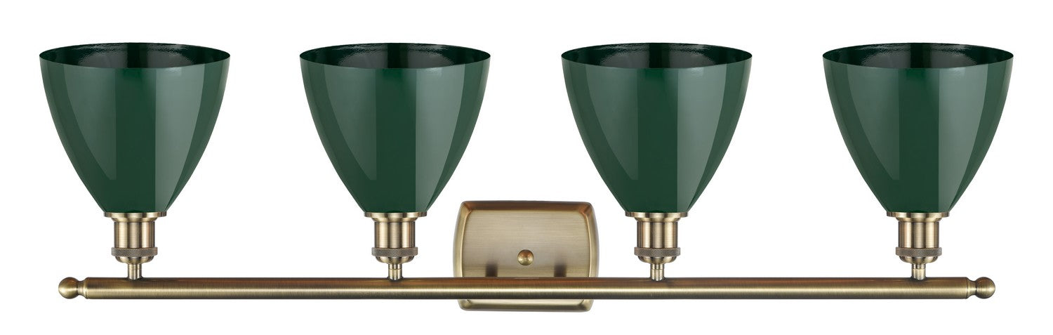 Innovations 516-4W-AB-MBD-75-GR Four Light Bath Vanity, Antique Brass