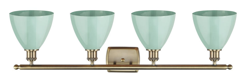 Innovations 516-4W-AB-MBD-75-SF Four Light Bath Vanity, Antique Brass