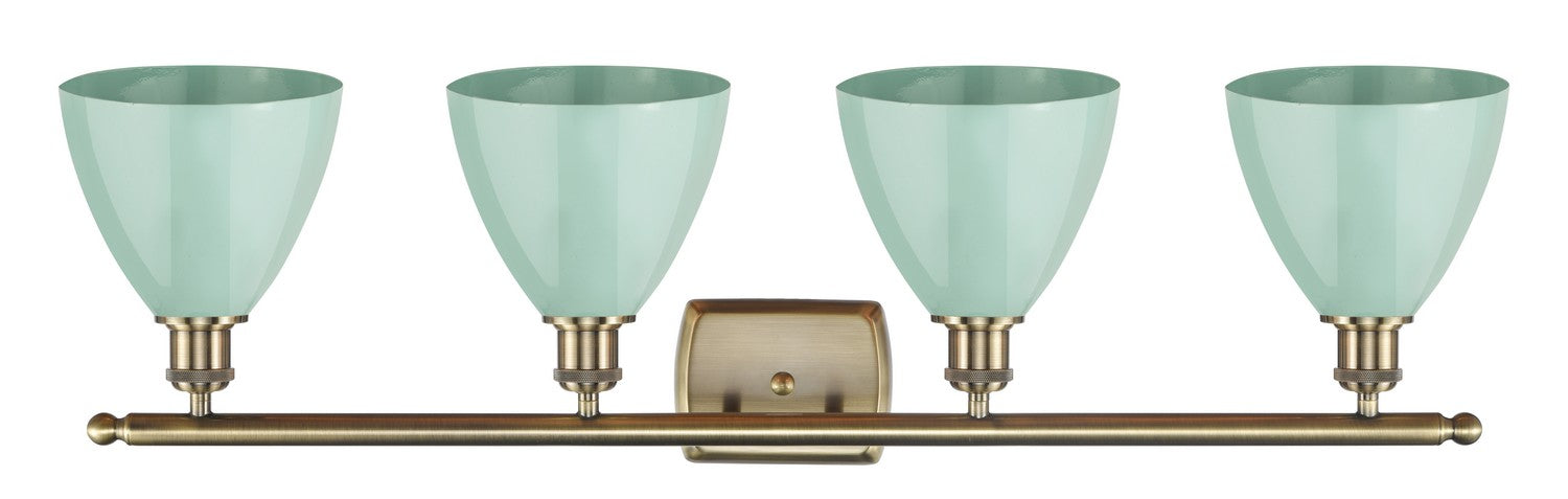 Innovations 516-4W-AB-MBD-75-SF Four Light Bath Vanity, Antique Brass