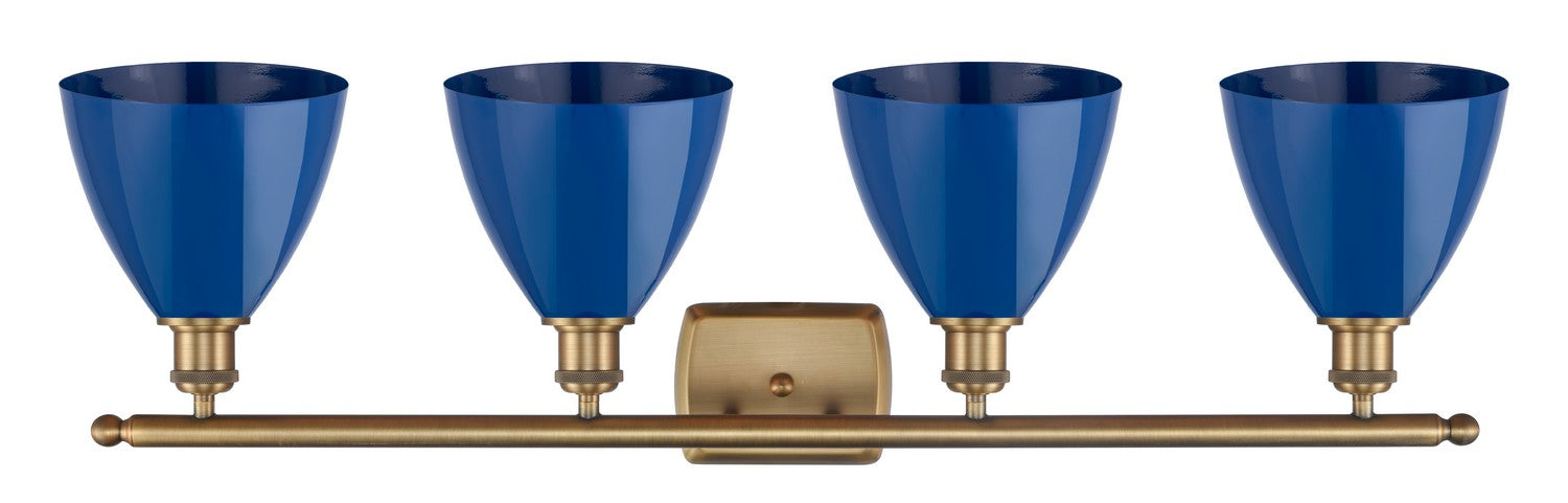 Innovations 516-4W-BB-MBD-75-BL Four Light Bath Vanity, Brushed Brass
