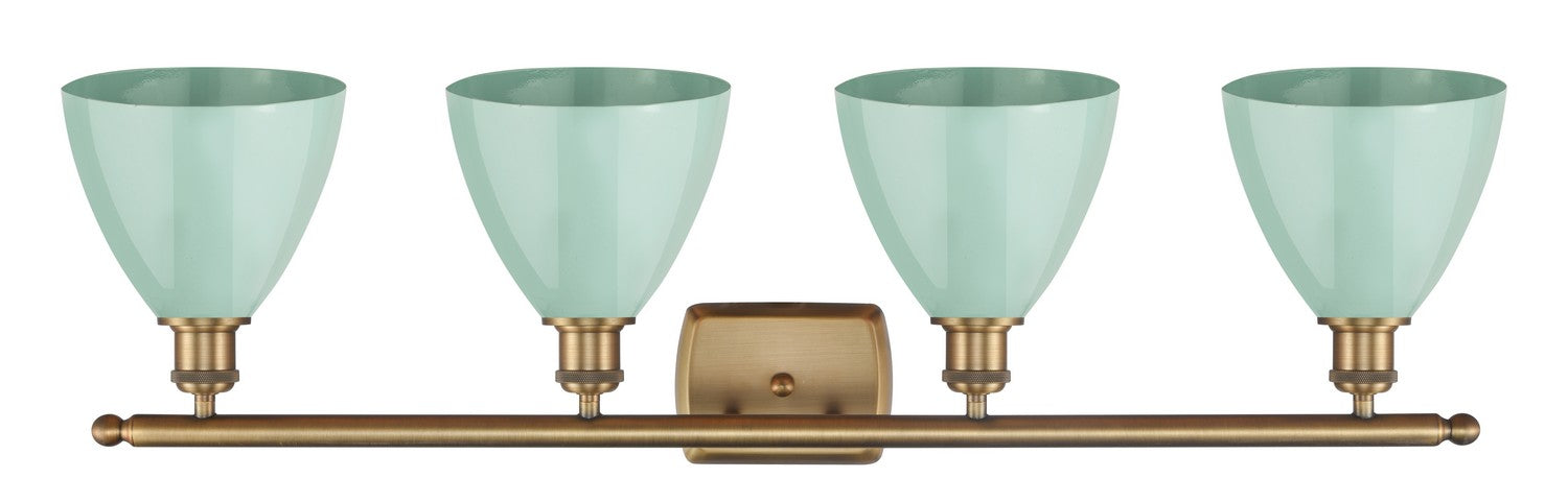 Innovations 516-4W-BB-MBD-75-SF Four Light Bath Vanity, Brushed Brass