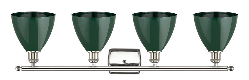 Innovations 516-4W-PN-MBD-75-GR Four Light Bath Vanity, Polished Nickel