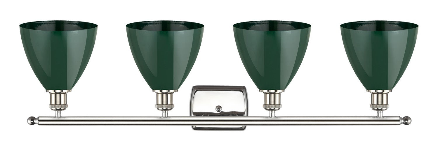 Innovations 516-4W-PN-MBD-75-GR Four Light Bath Vanity, Polished Nickel