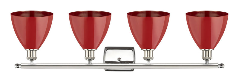 Innovations 516-4W-PN-MBD-75-RD Four Light Bath Vanity, Polished Nickel