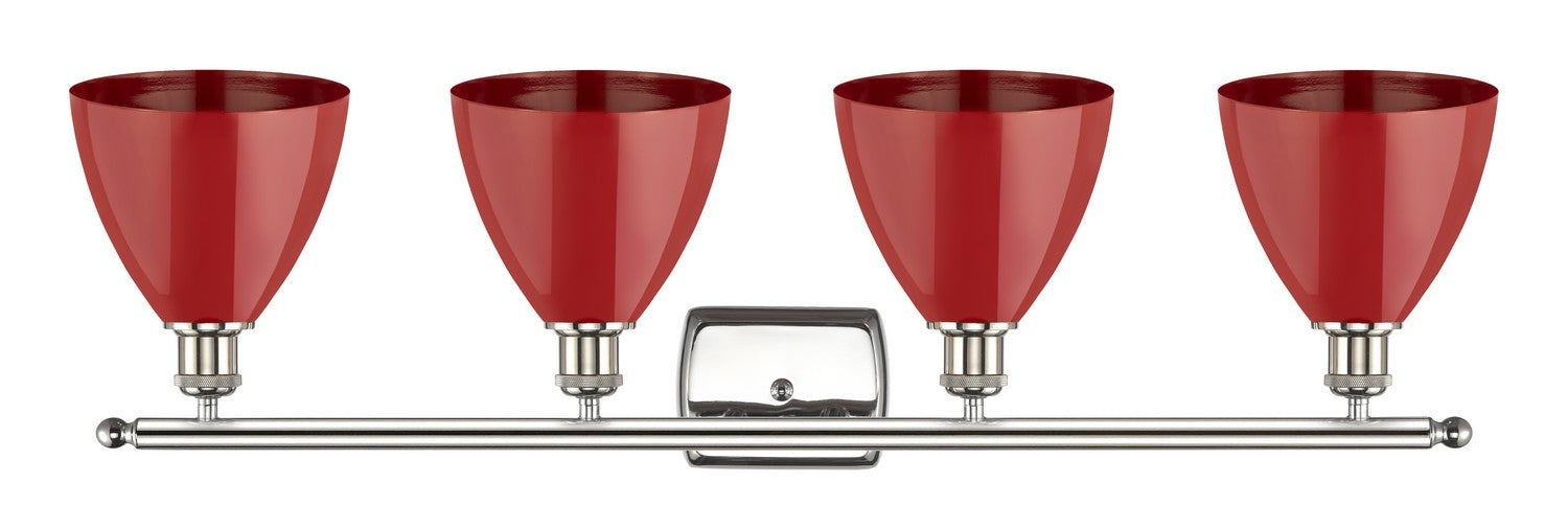 Innovations 516-4W-PN-MBD-75-RD Four Light Bath Vanity, Polished Nickel