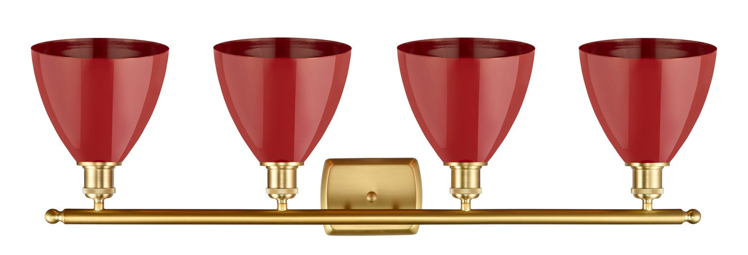 Innovations 516-4W-SG-MBD-75-RD Four Light Bath Vanity, Satin Gold