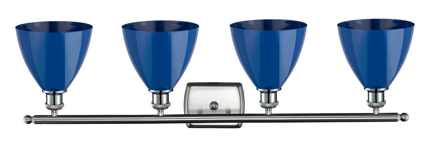 Innovations 516-4W-SN-MBD-75-BL Four Light Bath Vanity, Brushed Satin Nickel