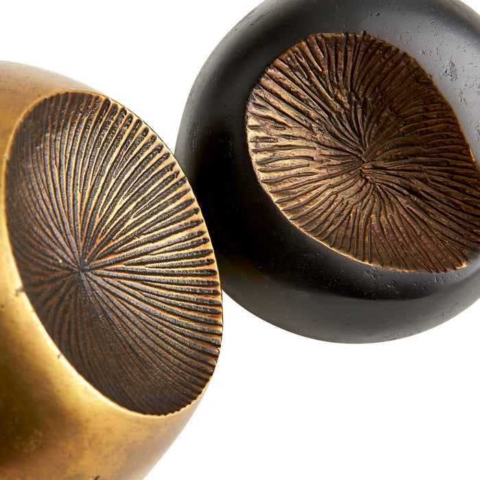 Arteriors 4852 Sculptures, Set of 2, Antique Brass