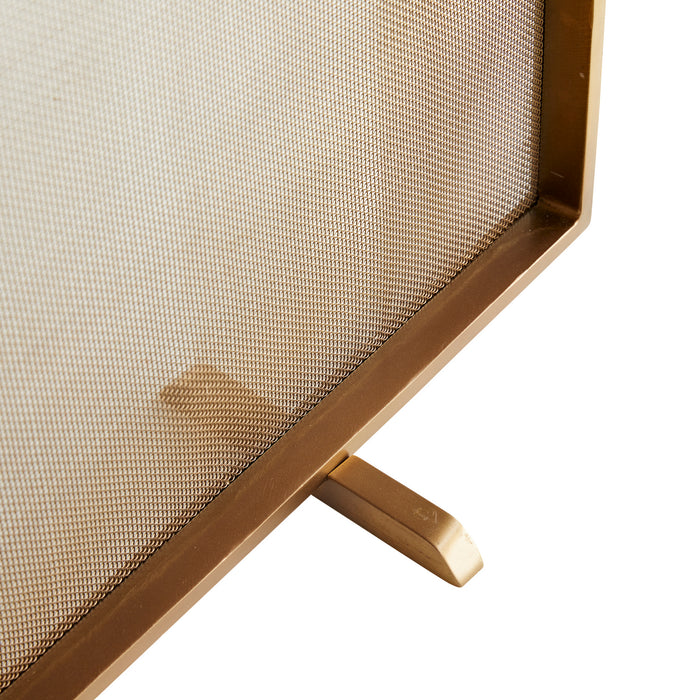 Arteriors 4870 Fire Screen, Antique Brass