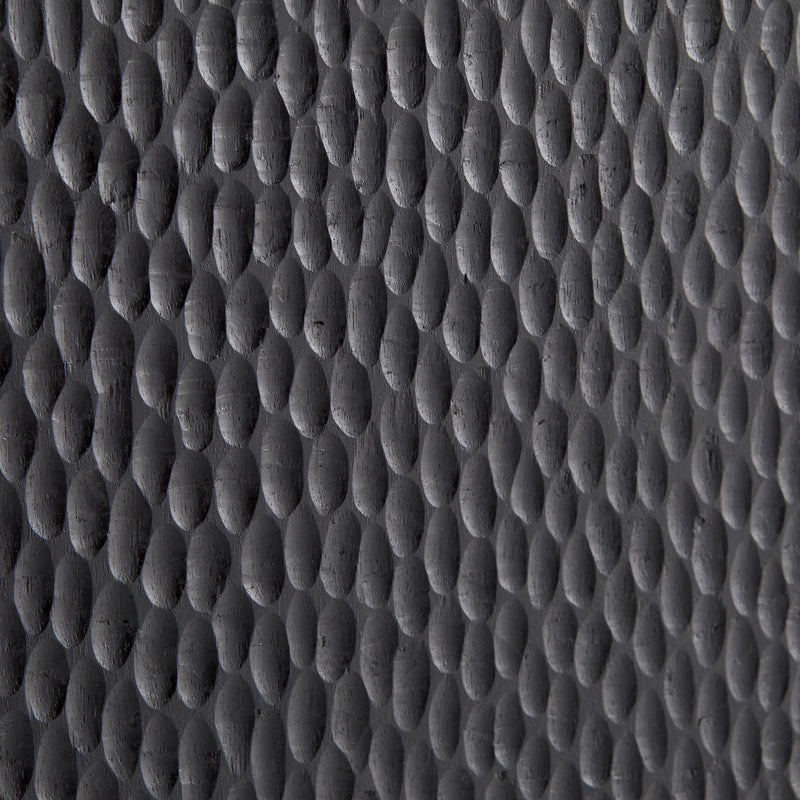 Arteriors 4900 Cocktail Table, Handcarved Soft Black Waxed