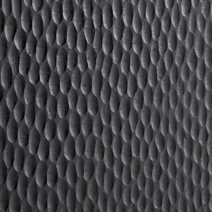 Arteriors 4900 Cocktail Table, Handcarved Soft Black Waxed