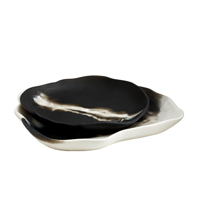 Arteriors 5622 Trays, Set of 2, Black & White