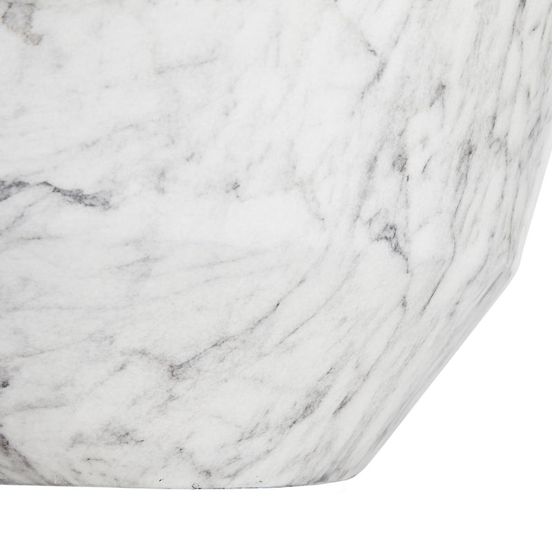 Arteriors 5639 Cocktail Table, White Faux Marble