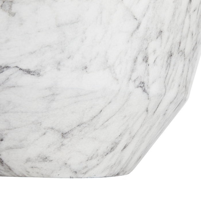 Arteriors 5639 Cocktail Table, White Faux Marble
