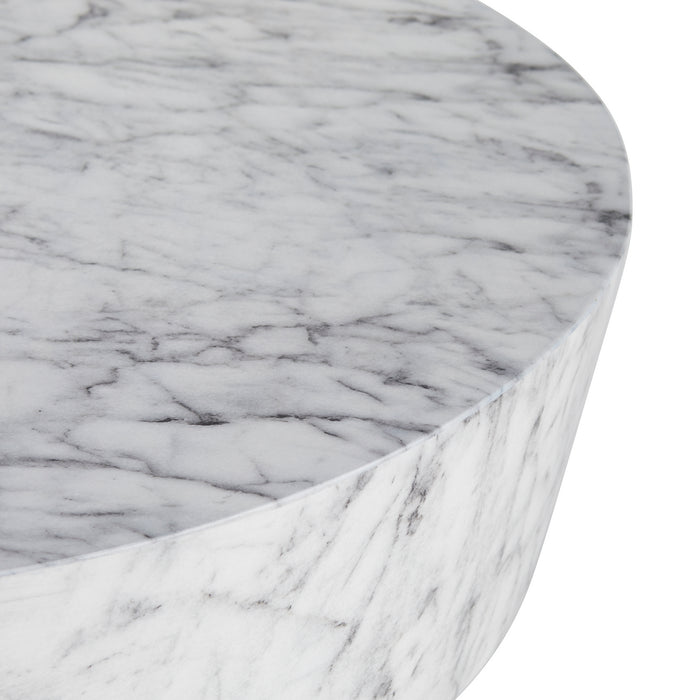 Arteriors 5639 Cocktail Table, White Faux Marble