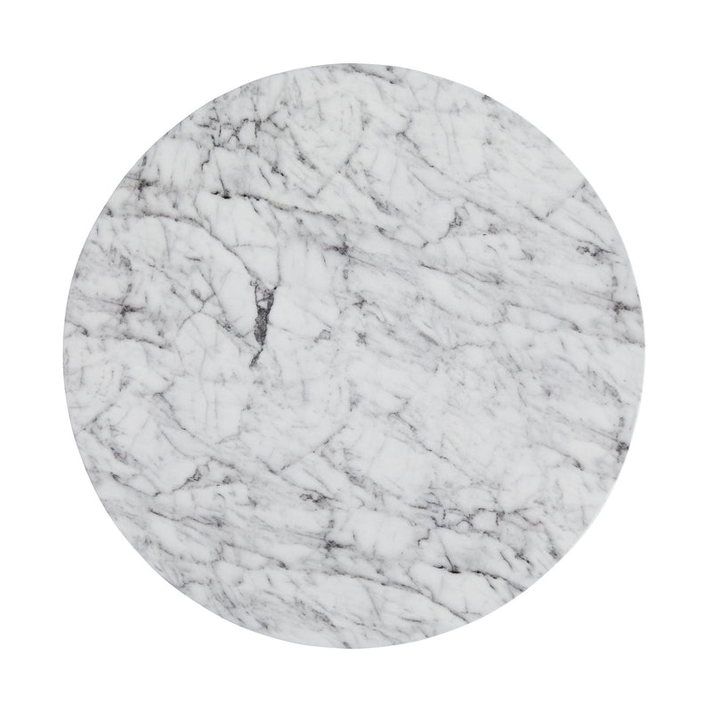 Arteriors 5639 Cocktail Table, White Faux Marble