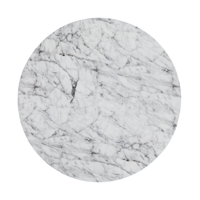 Arteriors 5639 Cocktail Table, White Faux Marble