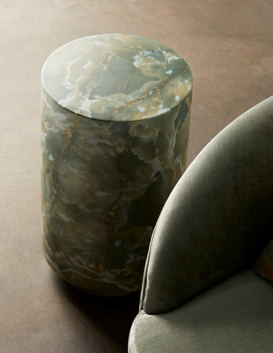 Arteriors 5640 Accent Table, Jade Faux Marble