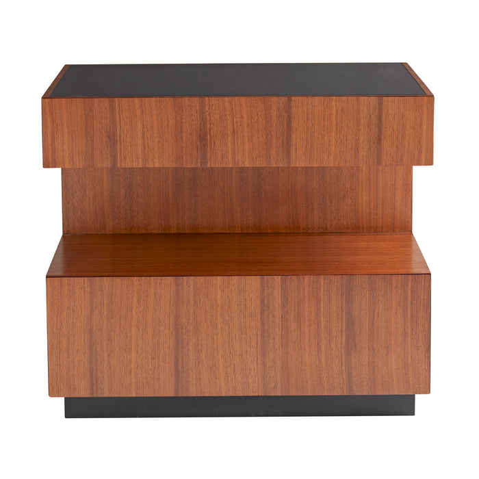 Arteriors 5649 End Table, Satin Walnut