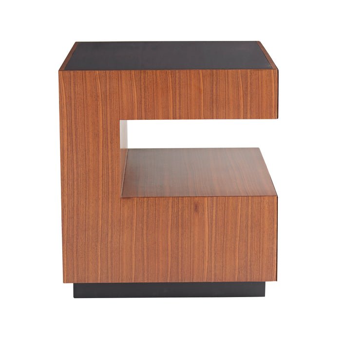 Arteriors 5649 End Table, Satin Walnut
