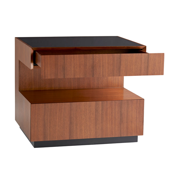 Arteriors 5649 End Table, Satin Walnut