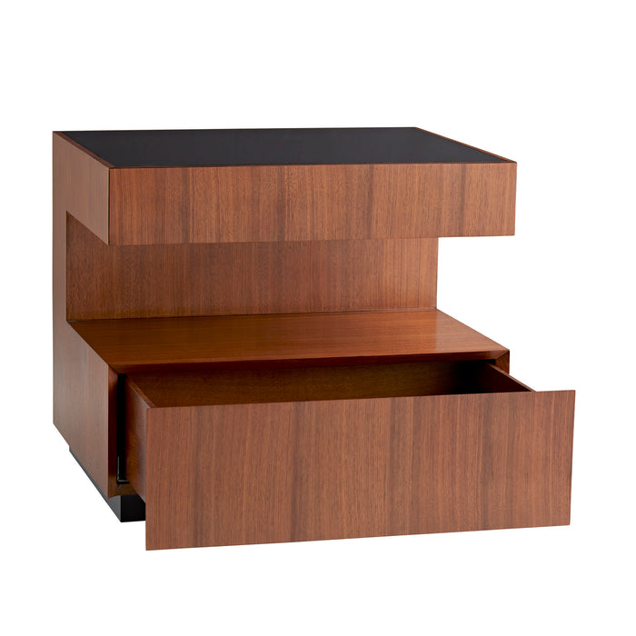 Arteriors 5649 End Table, Satin Walnut