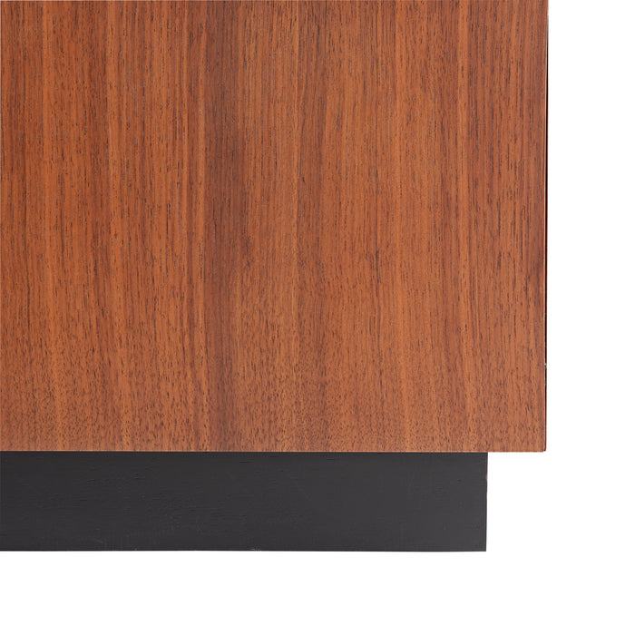 Arteriors 5649 End Table, Satin Walnut