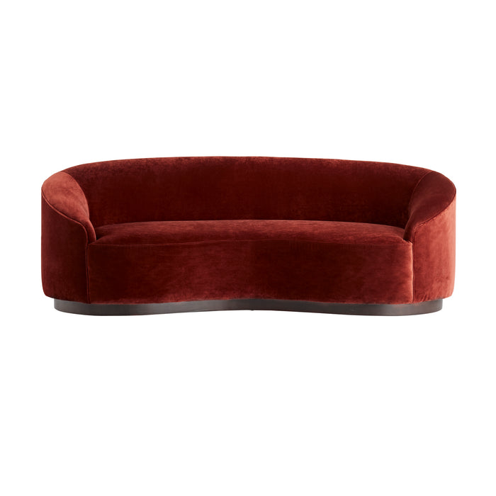 Arteriors 8150 Upholstery - Sofa, Paprika Velvet/Dark Walnut